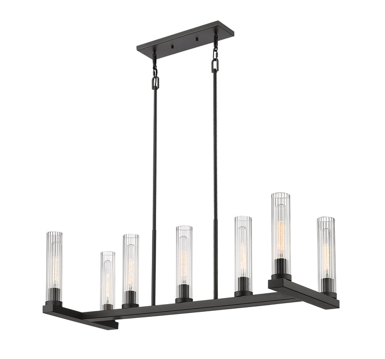 Z-Lite 3031-7L-BRZ Seven Light Linear Chandelier, Bronze