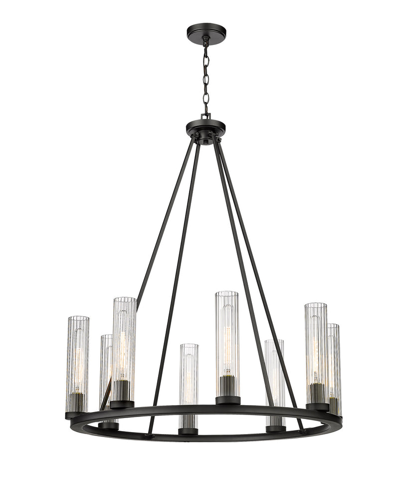 Z-Lite 3031-8BRZ Eight Light Chandelier, Bronze