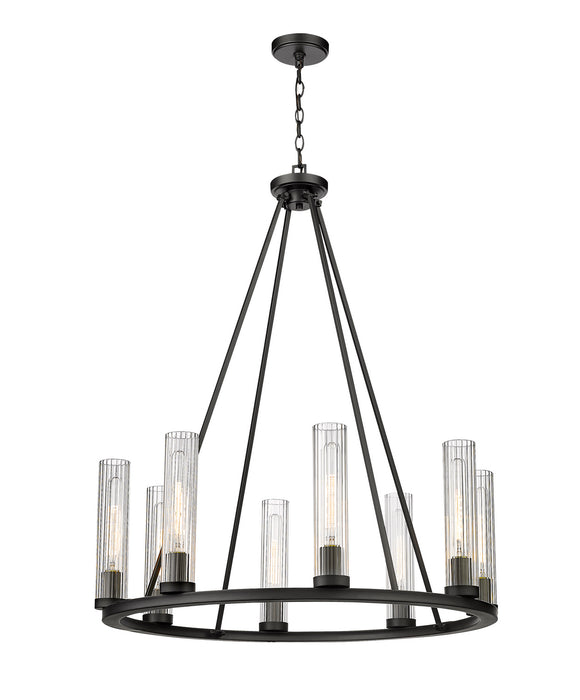 Z-Lite 3031-8BRZ Eight Light Chandelier, Bronze