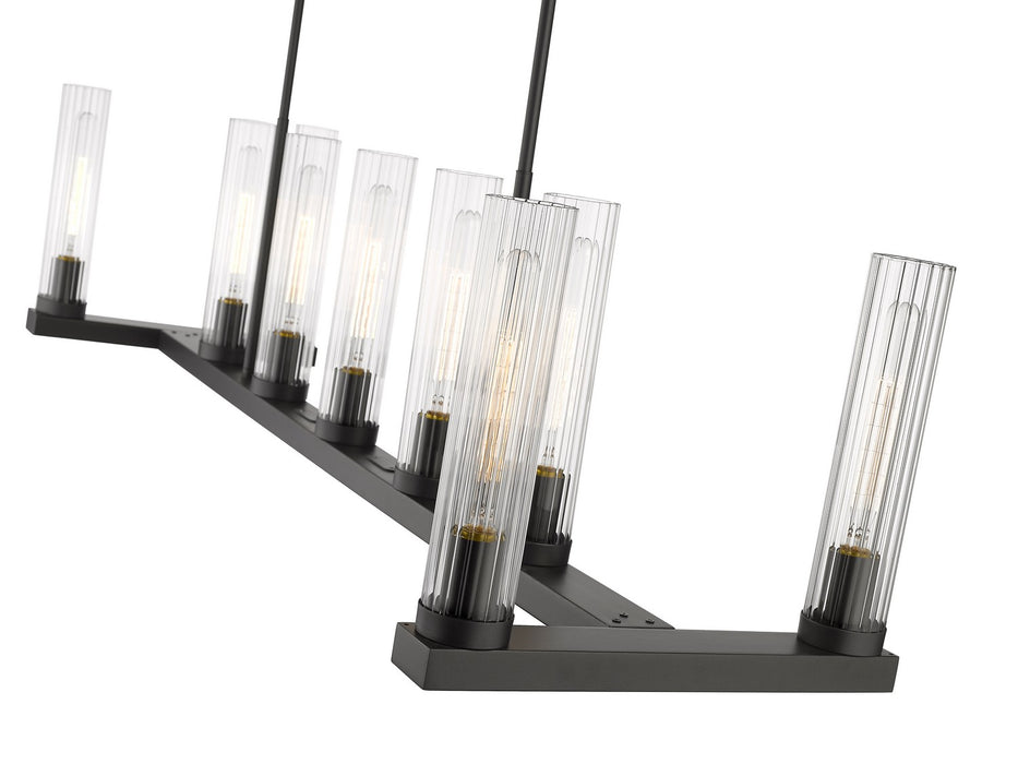 Z-Lite 3031-9L-BRZ Nine Light Linear Chandelier, Bronze