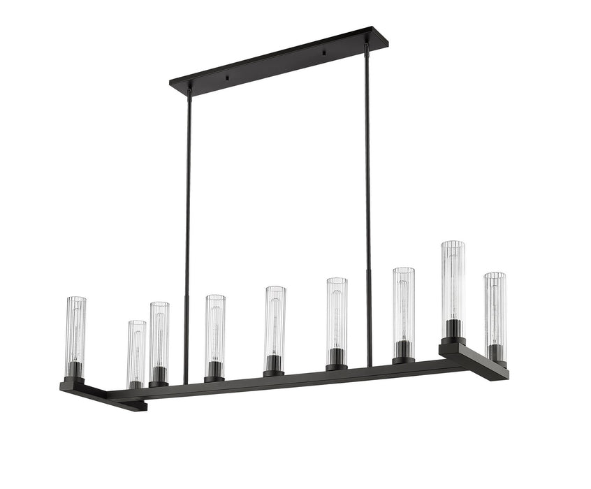 Z-Lite 3031-9L-BRZ Nine Light Linear Chandelier, Bronze