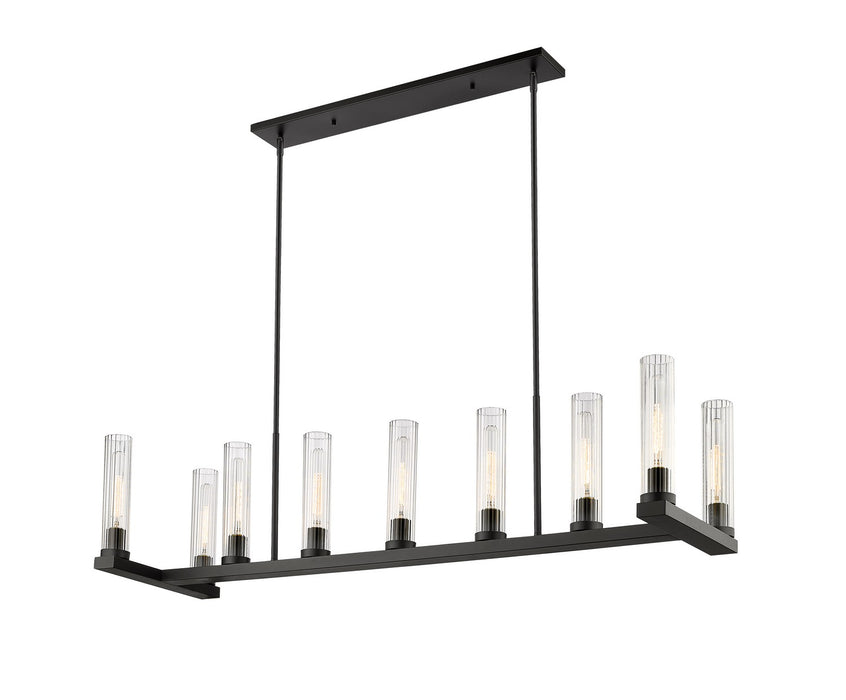 Z-Lite 3031-9L-BRZ Nine Light Linear Chandelier, Bronze