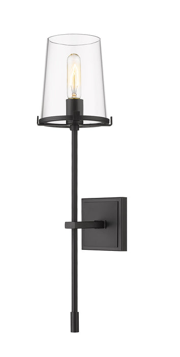 Z-Lite 3032-1S-MB One Light Wall Sconce, Matte Black