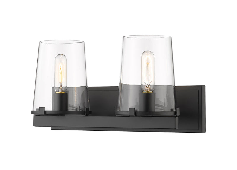 Z-Lite 3032-2V-MB Two Light Vanity, Matte Black