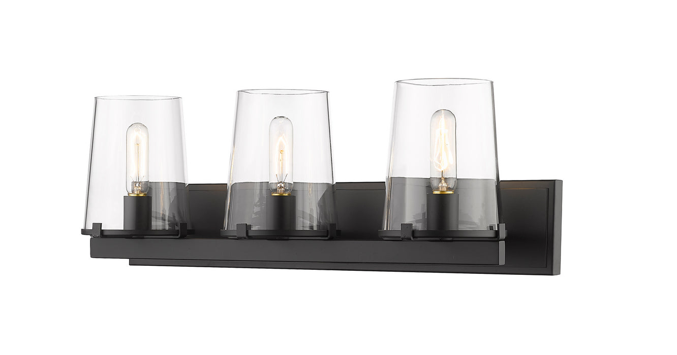 Z-Lite 3032-3V-MB Three Light Vanity, Matte Black