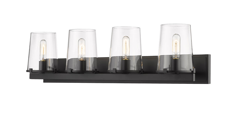 Z-Lite 3032-4V-MB Four Light Vanity, Matte Black