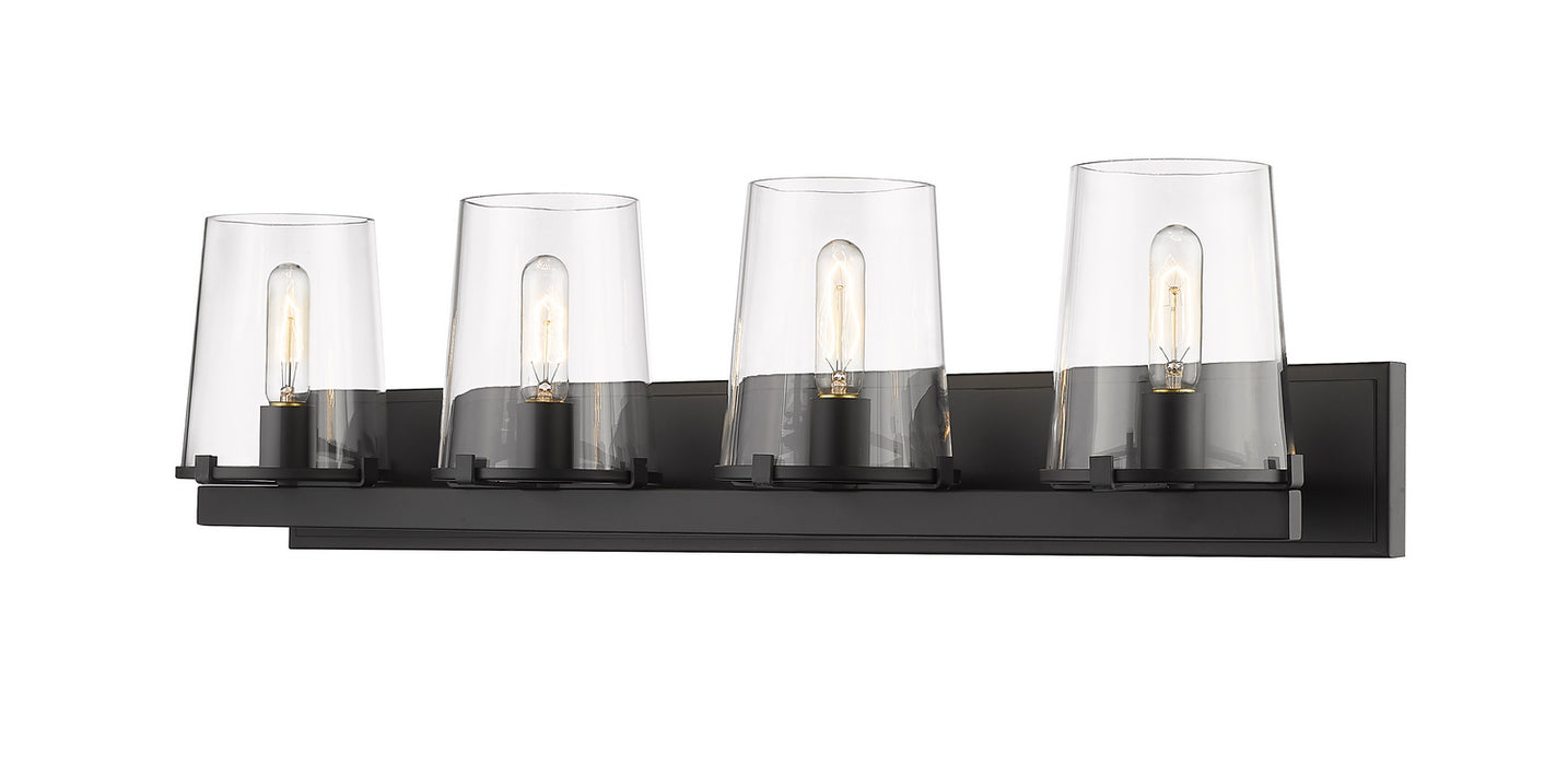 Z-Lite 3032-4V-MB Four Light Vanity, Matte Black