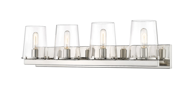Z-Lite 3032-4V-PN Four Light Vanity, Polished Nickel