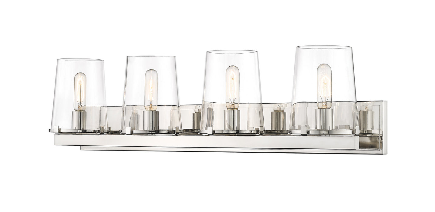 Z-Lite 3032-4V-PN Four Light Vanity, Polished Nickel