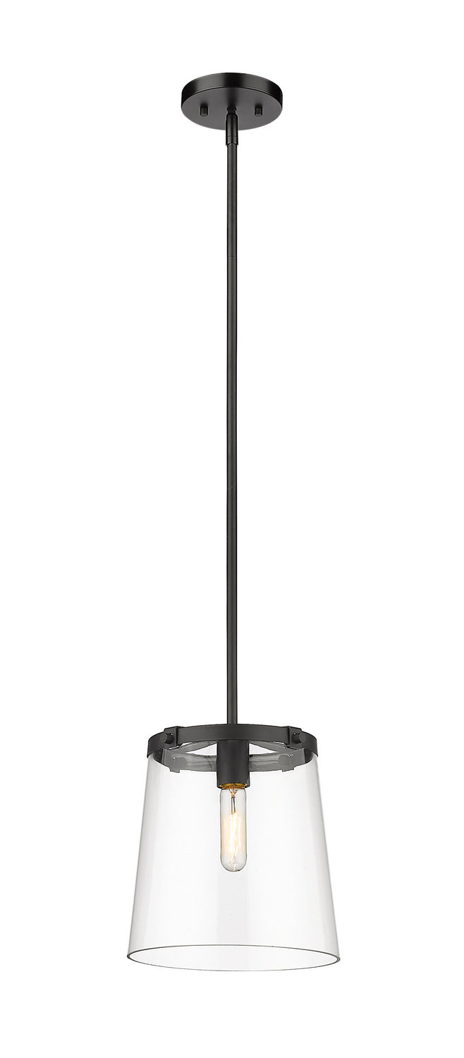 Z-Lite 3032P10-MB One Light Pendant, Matte Black