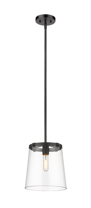 Z-Lite 3032P10-MB One Light Pendant, Matte Black