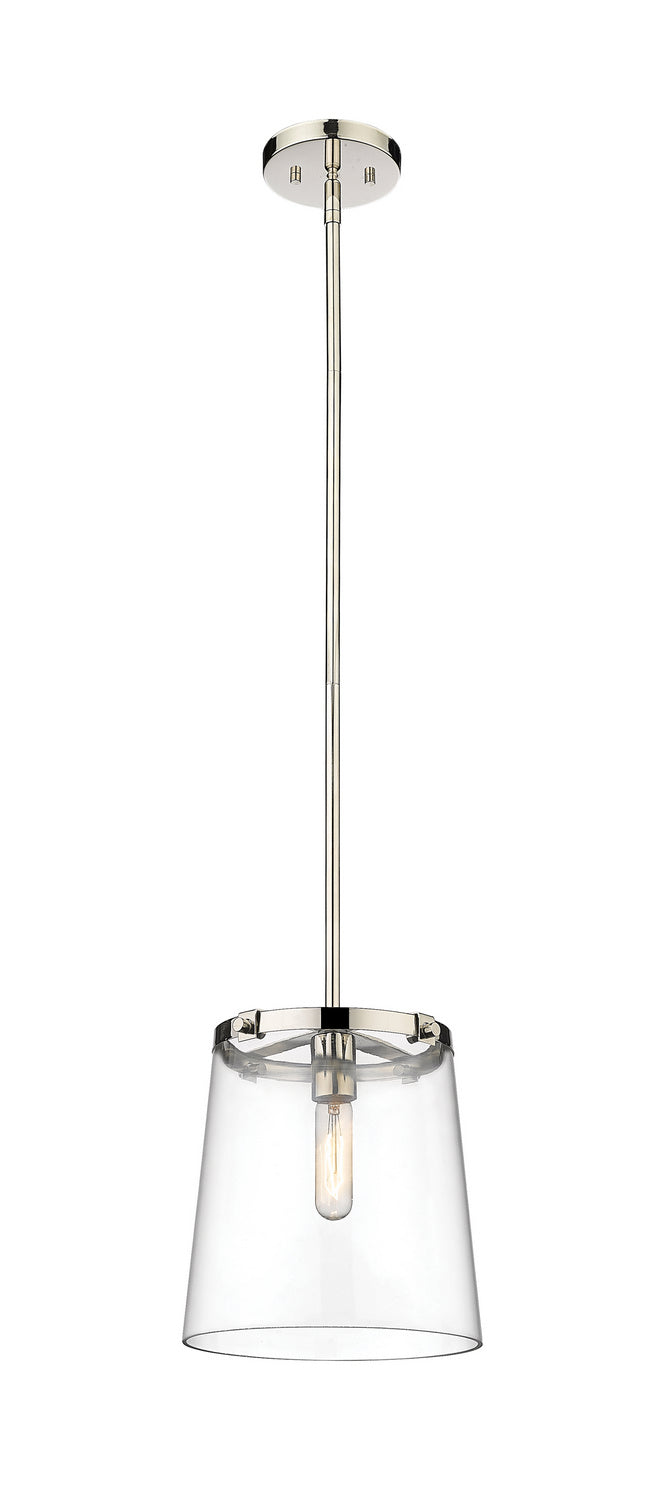 Z-Lite 3032P10-PN One Light Pendant, Polished Nickel