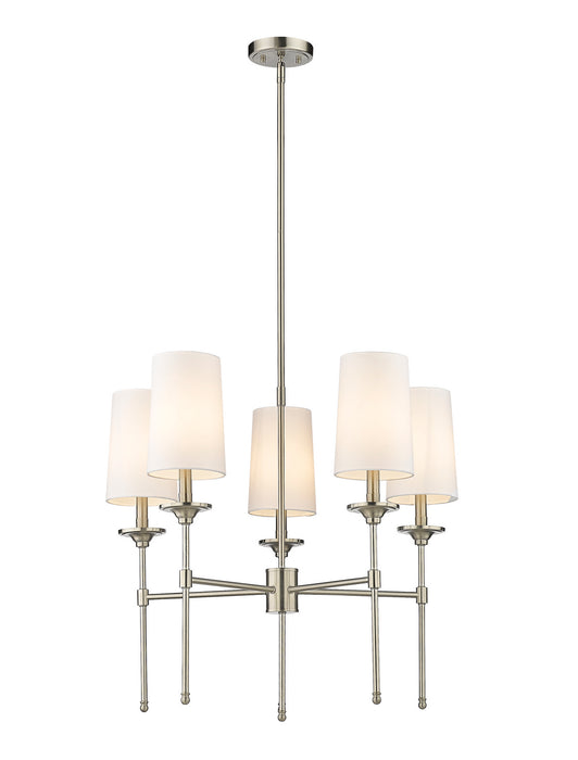 Z-Lite 3033-5BN Five Light Chandelier, Brushed Nickel