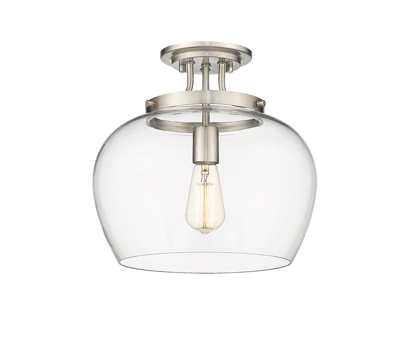 Z-Lite 473SF13-BN One Light Semi Flush Mount, Brushed Nickel