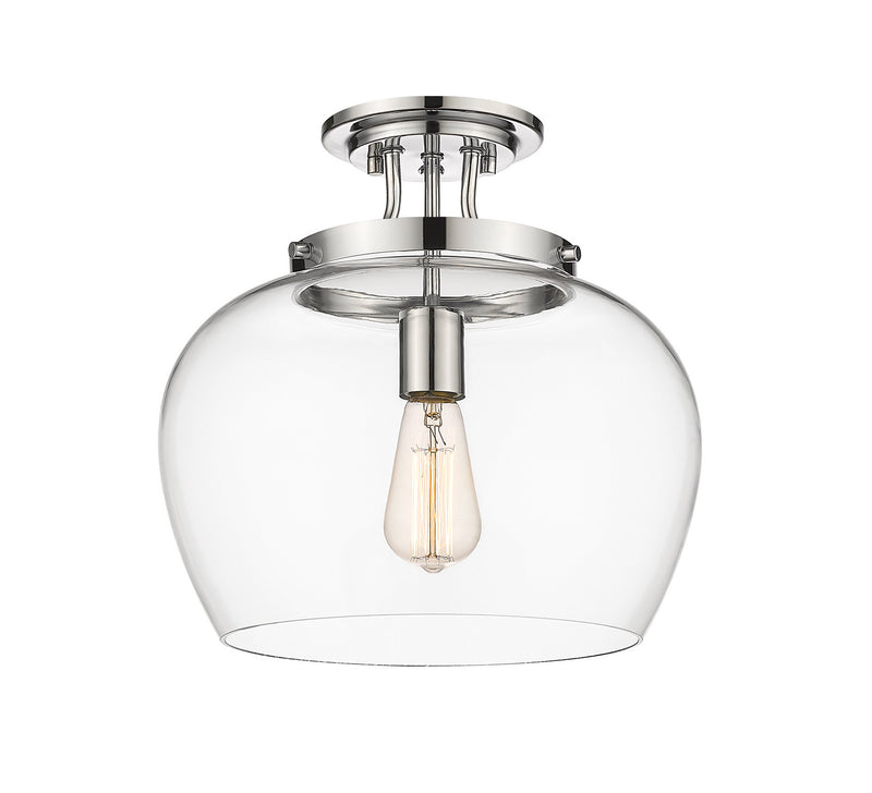 Z-Lite 473SF13-CH One Light Semi Flush Mount, Chrome