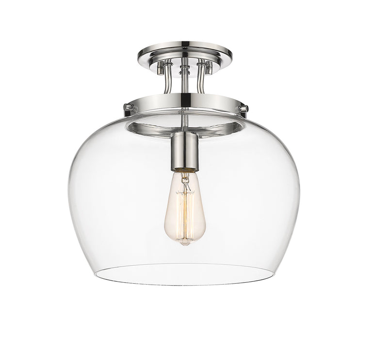 Z-Lite 473SF13-CH One Light Semi Flush Mount, Chrome