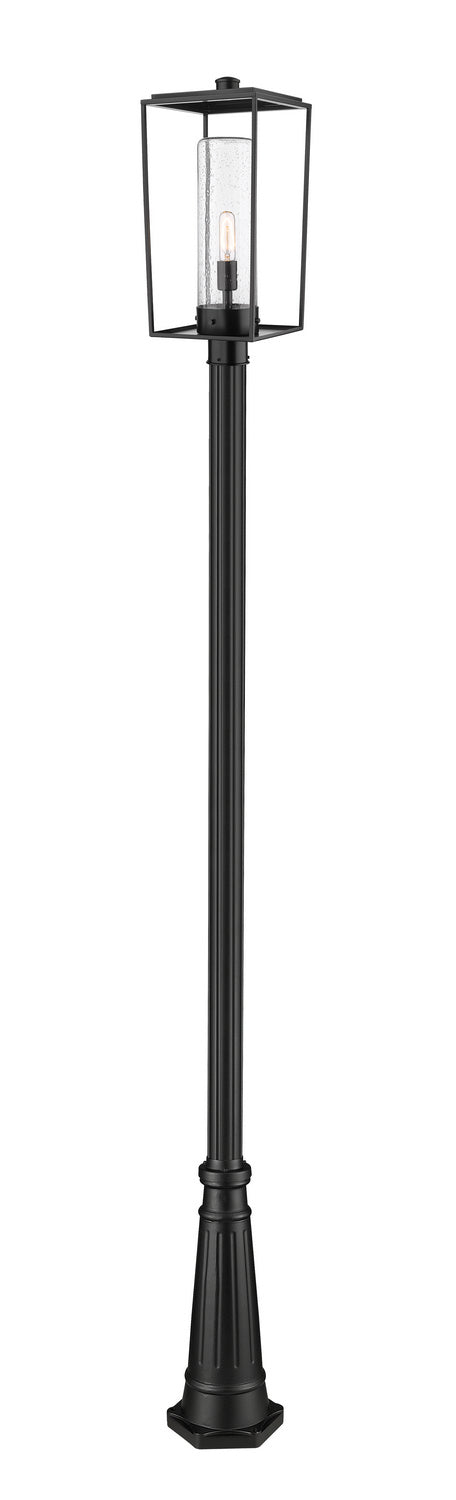 Z-Lite 594PHBR-519P-BK One Light Outdoor Post Mounted Fixture, Black