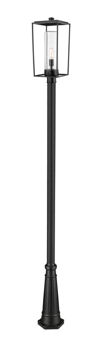Z-Lite 594PHBR-519P-BK One Light Outdoor Post Mounted Fixture, Black