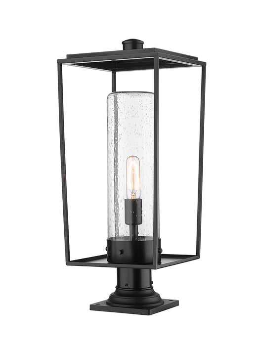 Z-Lite 594PHBR-533PM-BK One Light Outdoor Pier Mounted Fixture, Black