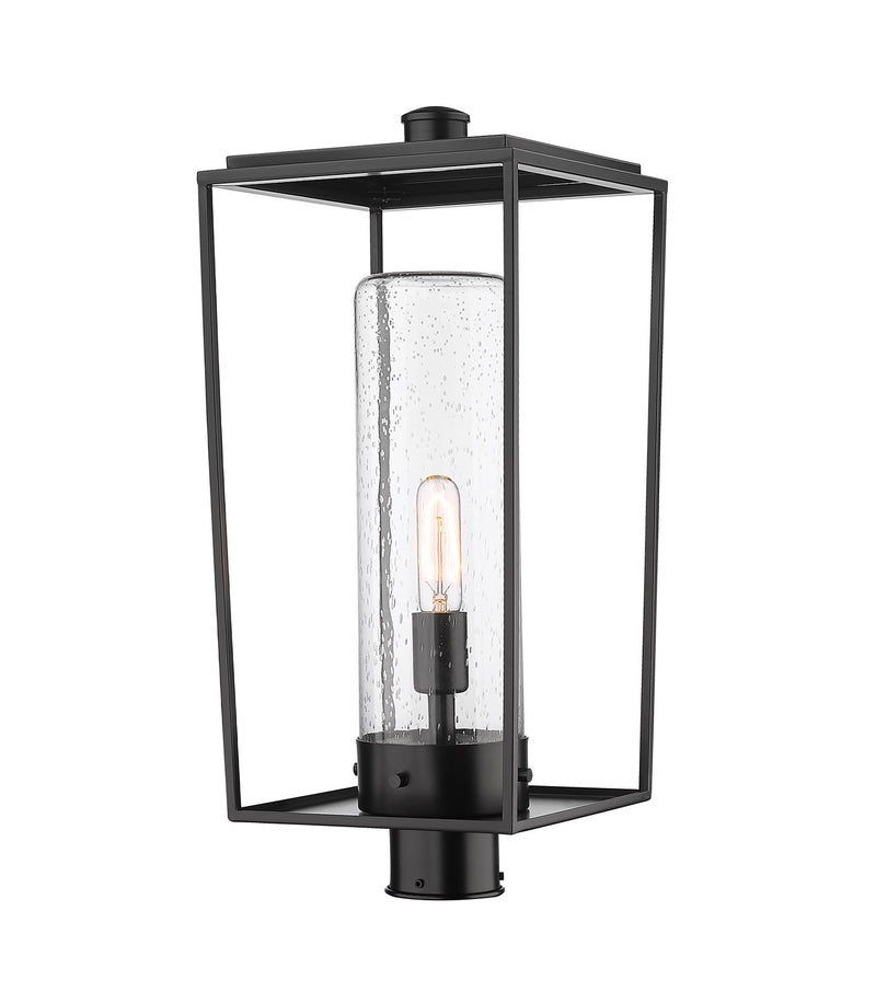 Z-Lite 594PHBR-BK One Light Outdoor Post Mount Fixture, Black