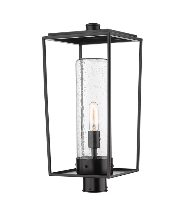Z-Lite 594PHBR-BK One Light Outdoor Post Mount Fixture, Black