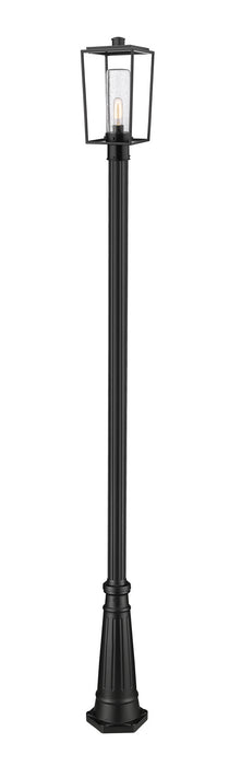 Z-Lite 594PHMR-519P-BK One Light Outdoor Post Mounted Fixture, Black