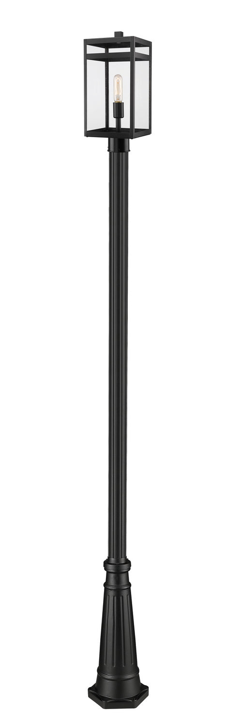 Z-Lite 596PHMR-519P-BK One Light Outdoor Post Mounted Fixture, Black