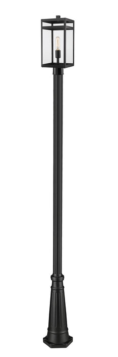 Z-Lite 596PHMR-519P-BK One Light Outdoor Post Mounted Fixture, Black