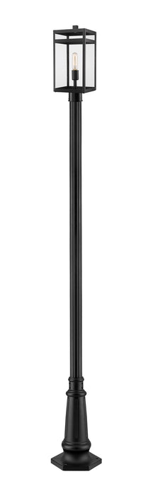 Z-Lite 596PHMR-557P-BK One Light Outdoor Post Mount, Black