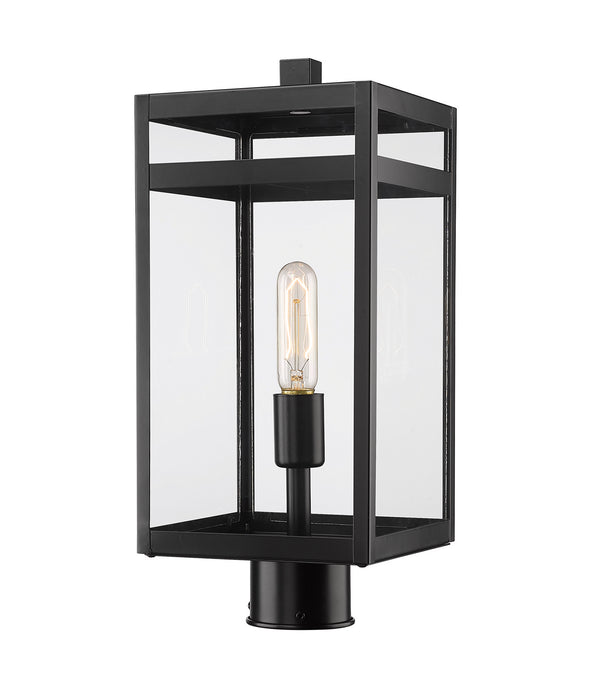 Z-Lite 596PHMR-BK One Light Outdoor Post Mount Fixture, Black