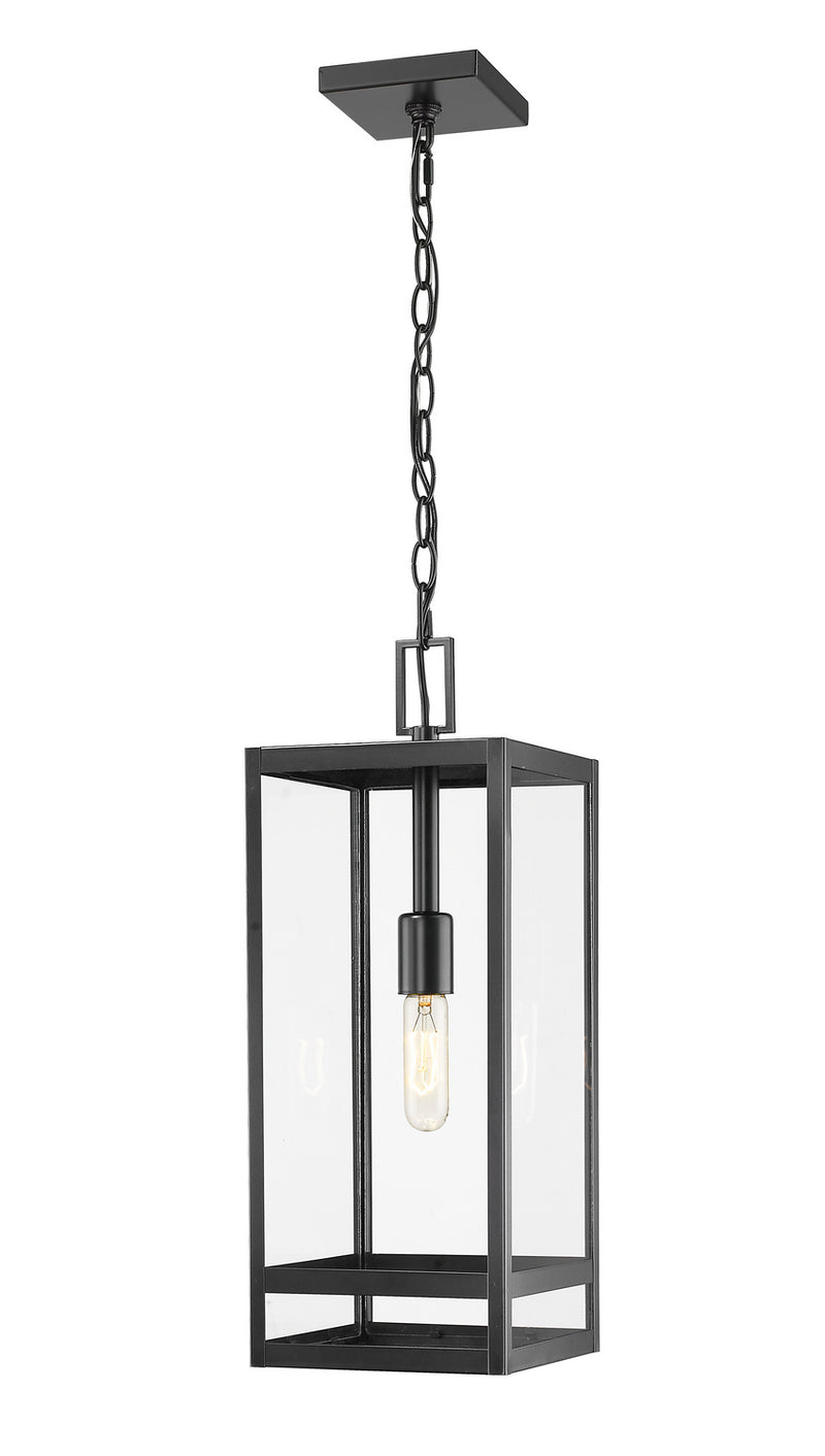 Z-Lite 596CHB-BK One Light Outdoor Chain Mount Ceiling Fixture, Black