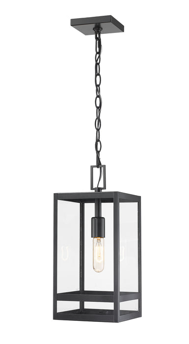 Z-Lite 596CHM-BK One Light Outdoor Chain Mount Ceiling Fixture, Black