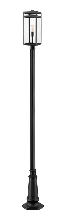 Z-Lite 596PHBR-557P-BK One Light Outdoor Post Mount, Black