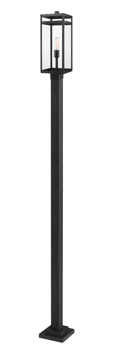 Z-Lite 596PHBS-536P-BK One Light Outdoor Post Mounted Fixture, Black