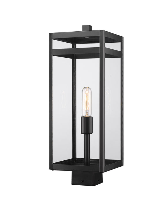 Z-Lite 596PHBS-BK One Light Outdoor Post Mount Fixture, Black