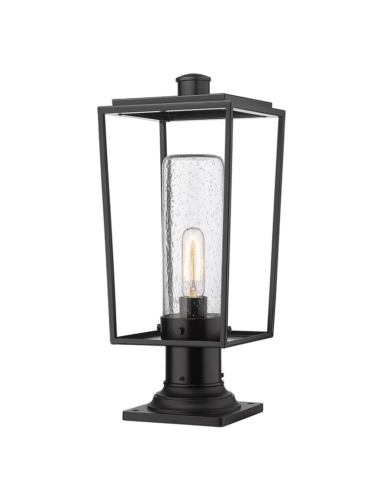 Z-Lite 594PHMR-533PM-BK One Light Outdoor Pier Mounted Fixture, Black