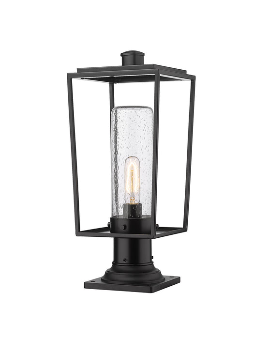 Z-Lite 594PHMR-533PM-BK One Light Outdoor Pier Mounted Fixture, Black