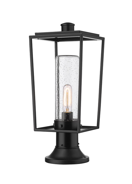 Z-Lite 594PHMR-553PM-BK One Light Outdoor Pier Mounted Fixture, Black