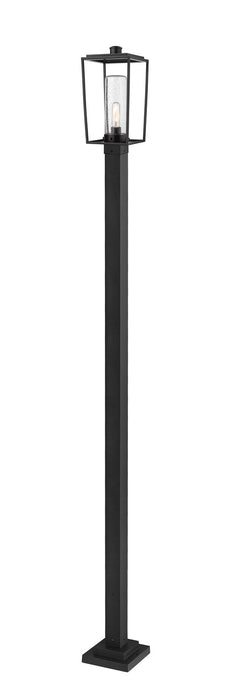Z-Lite 594PHMS-536P-BK One Light Outdoor Post Mounted Fixture, Black