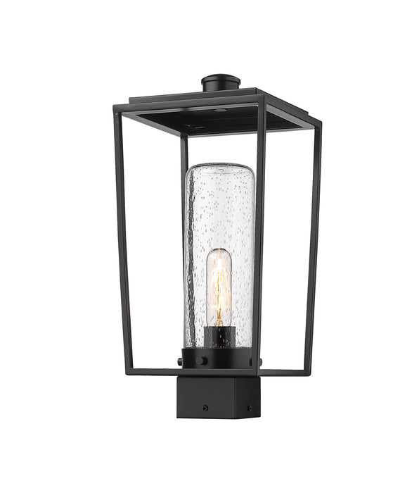 Z-Lite 594PHMS-BK One Light Outdoor Post Mount Fixture, Black