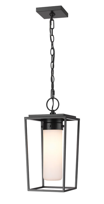 Z-Lite 595CHM-BK One Light Outdoor Chain Mount Ceiling Fixture, Black