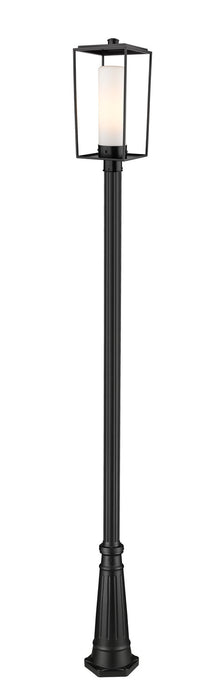 Z-Lite 595PHBR-519P-BK One Light Outdoor Post Mounted Fixture, Black