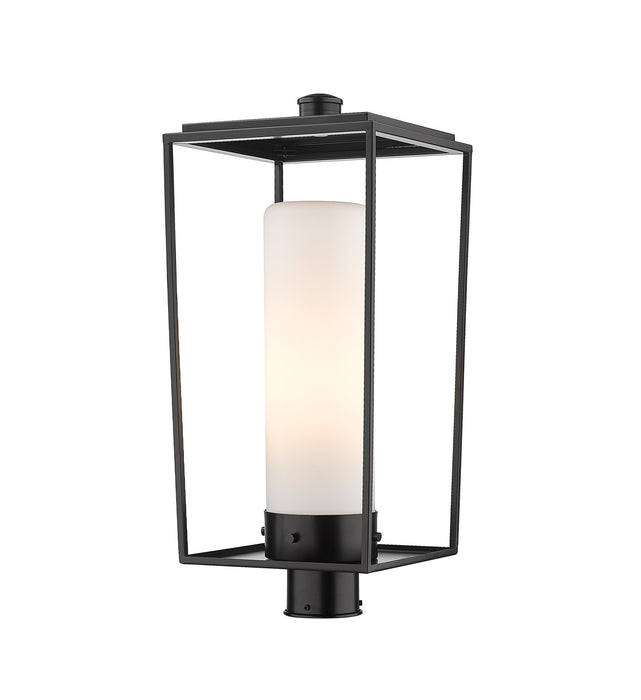 Z-Lite 595PHBR-BK One Light Outdoor Post Mount Fixture, Black
