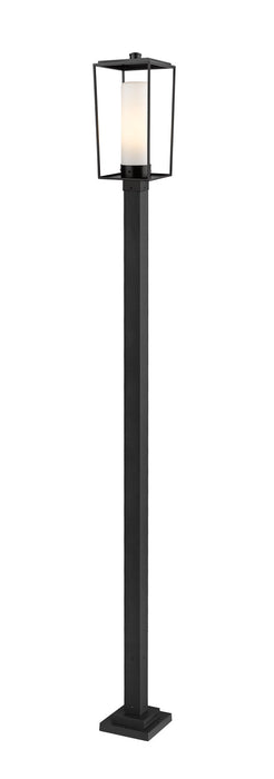 Z-Lite 595PHBS-536P-BK One Light Outdoor Post Mounted Fixture, Black