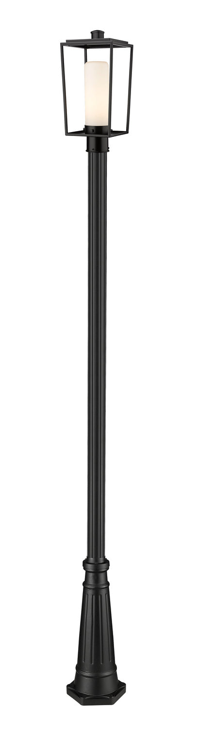 Z-Lite 595PHMR-519P-BK One Light Outdoor Post Mounted Fixture, Black