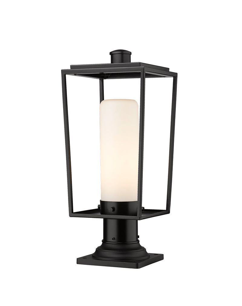 Z-Lite 595PHMR-533PM-BK One Light Outdoor Pier Mounted Fixture, Black