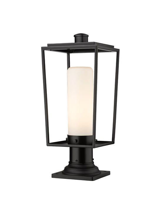 Z-Lite 595PHMR-533PM-BK One Light Outdoor Pier Mounted Fixture, Black