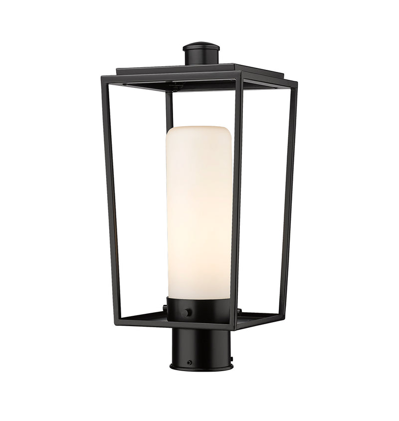 Z-Lite 595PHMR-BK One Light Outdoor Post Mount Fixture, Black