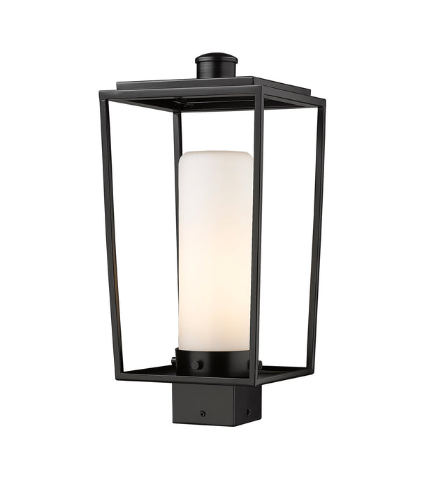 Z-Lite 595PHMS-BK One Light Outdoor Post Mount Fixture, Black