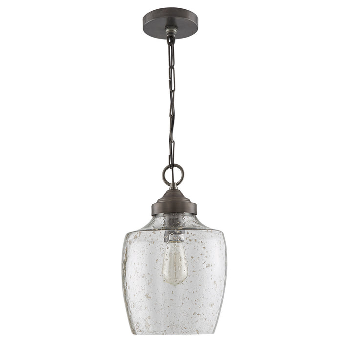 Capital Lighting 330414PW One Light Pendant, Dark Pewter